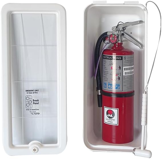 Cato 10501-H White Plastic Chief Fire Extinguisher Cabinet for 2-1/2 or 5 lb....