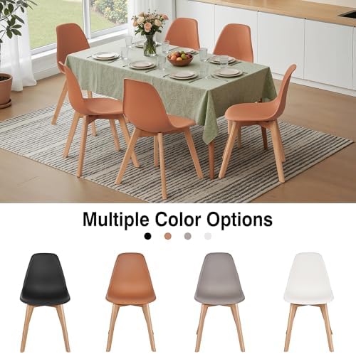 VECELO Dining Chairs Set of 4, Mid-Century Modern Kitchen & Dining Room C...