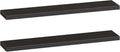 HOOBRO Floating Shelves for Wall, Wall Mounted Shelf Set of 2, 55" Hanging Shelf with Invisible Brackets, for Wall in Bathroom, Bedroom, Toilet, Kitchen, Living Room, Office, Black Bk140BJP201