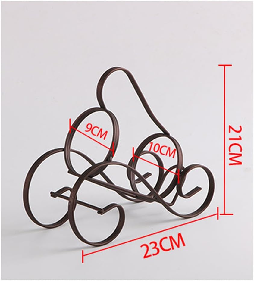 Retro S-Shape Red Wine Bottle Holder Metal Furnishing Craft
