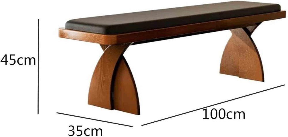 Modern Wooden Long Bench at The Foot of The Bed in The Bedroom Dressing Room ...