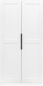 CIATRE 62.99" Kitchen Pantry Cabinet - Walnut Freestanding Storage Cabinet with Doors & Adjustable Shelves, Buffet Sideboard for Kitchen, Dining Room & Living Room (White)
