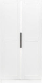 62.99in Kitchen Pantry Cabinet, Freestanding Buffet Cupboards Sideboard with Doors & Shelves, Kitchen Pantry Storage Cabinet Multiple Storage Space, for Living Dinning Room (White)