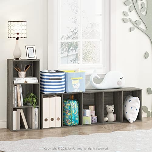 Furinno LUDER Book Shelf, 5-Tier Bookshelf, Bookcase with Open Shelves, 9.4 x...
