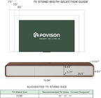 POVISON Fully-Assembled Minimalist Floating TV Stand, Modern Wall-Mounted Entertainment Center with 3 Flip-Down Cabinet Doors, Solid Wood Media Console, Walnut & White, 70.87"