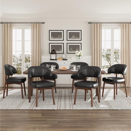 MALOL Wooden Dining Chairs Set of 6, Modern Upholstered Dining Room Kitchen S...