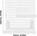 Wall Pegboard Storage Shelf White Plastic Organizer Rack for Hanging Wall Storage DIY Combination Holder for Keys Towels Toothbrushes Mini Pots