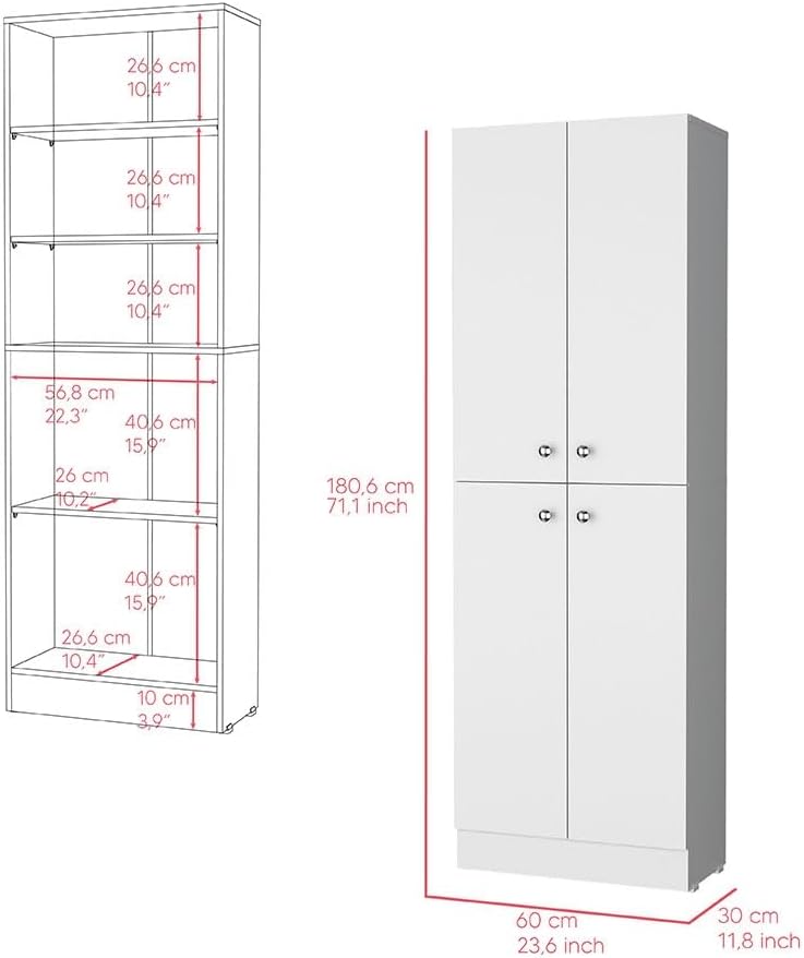 Modern Elegant Pantry Cabinet, Storage Cabinet for Kitchen Entryway Hallway,f...