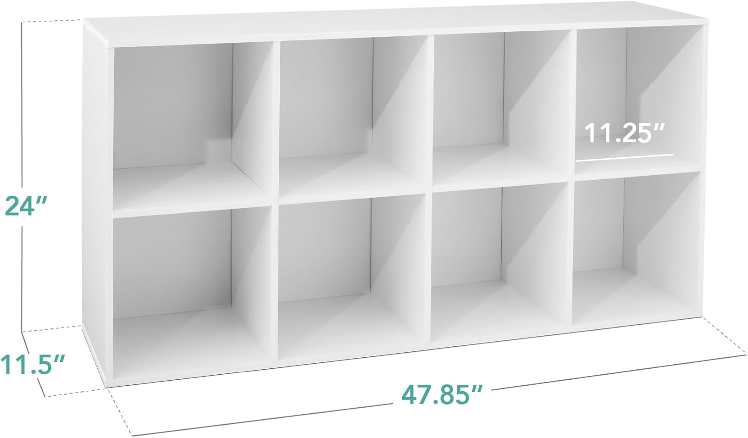 Best Choice Products 8-Cube Storage Organizer, 11in Shelf Opening, Bookcase, Display Shelf, Customizable w/ 3 Removable Back Panels – White