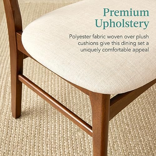 Best Choice Products 6-Piece Wooden Dining Set, Mid-Century Modern Table &amp...