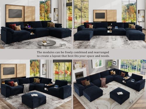 EASE MOOSE Oversized Sectional Sofa, L Shape Modular Deep Seat Couch | Extra ...