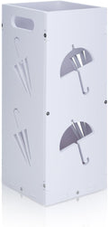 White Square Umbrella Organizer, Umbrella Stand for Entryway, Storage Bin Freestanding for Home, Office, Hotel