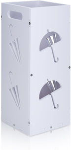 White Square Umbrella Organizer, Umbrella Stand for Entryway, Storage Bin Freestanding for Home, Office, Hotel