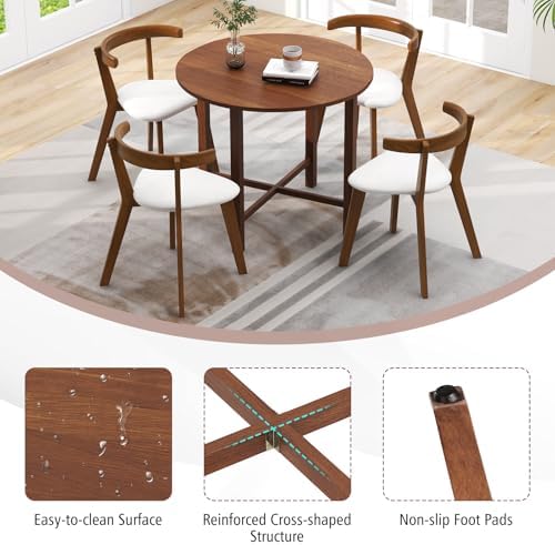 GIANTEX 36" Folding Dining Table for 2-4, Extendable Drop Leaf Kitchen T...
