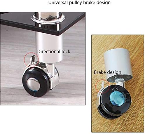Telephone Table, Sofa Side Table,Square Tempered Glass Small Coffee Table,Tel...