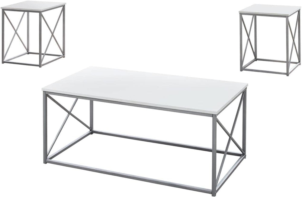 Monarch Specialties Table Set, One Size, White