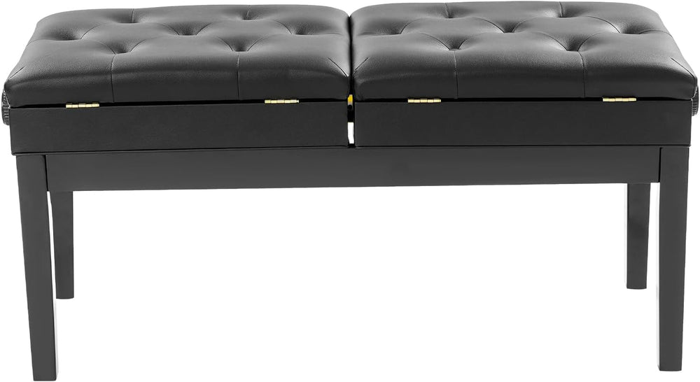 AngelcityCC Longer Duet Piano Bench with Storage, Adjustable Height Double Ke...