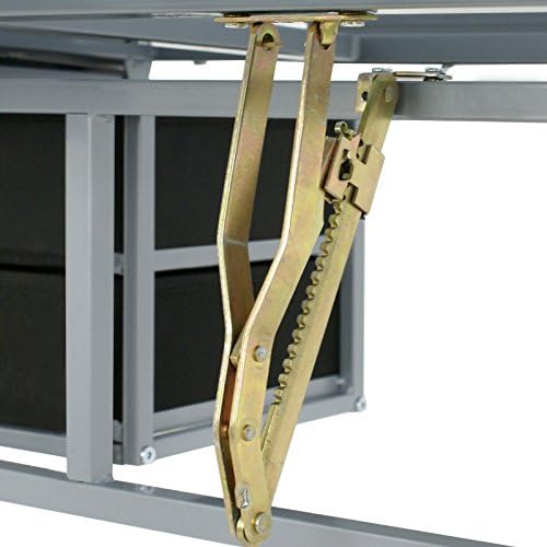 ZenStyle Glass Top Drafting Table with Storage, Adjustable Multifunctional Dr...