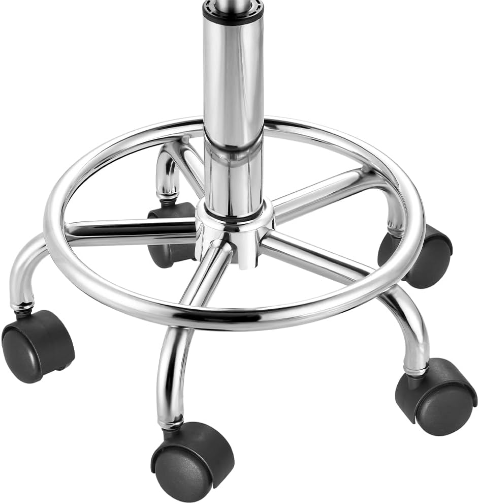BAKAJI Ergonomic Faux Leather Stool - Minimalist Design