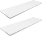EHHLY 35 Cuft Outdoor Storage Shed Shelf, Outdoor Storage Cabinet Shelves for 4x2.5 Ft Shed, Horizontal Resin Storage Shed Accessories, White