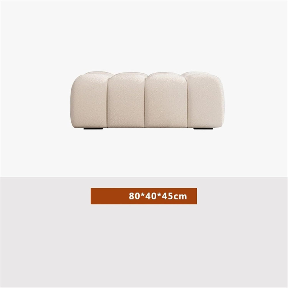 Modern Fabric Bed end Bench Long Bedroom Dressing Room Wooden Shoe Changing E...