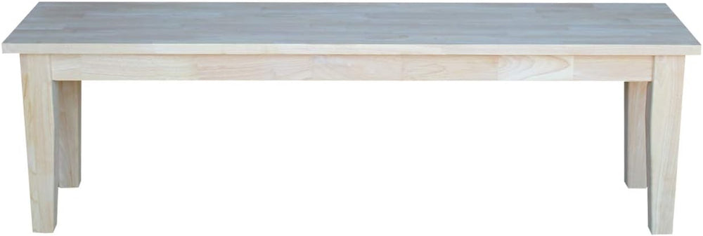 International Concepts Shaker Style Bench Unfinished