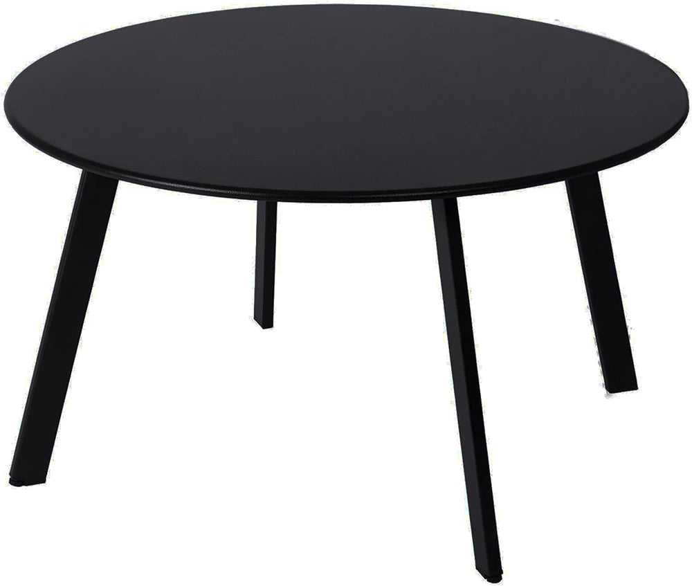 Patio Coffee Table - Metal Steel Outdoor Round Table Weather Resistant Anti-R...
