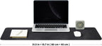 Distressed Leather Desk Mat - Non-Slip PU Desk Pad for Office and Home - Desk Organization and Accessories - Ideal for Large Mouse Pad and Desk Mats on Top of Desks(Charcoal Black,31.5"x 15.7")
