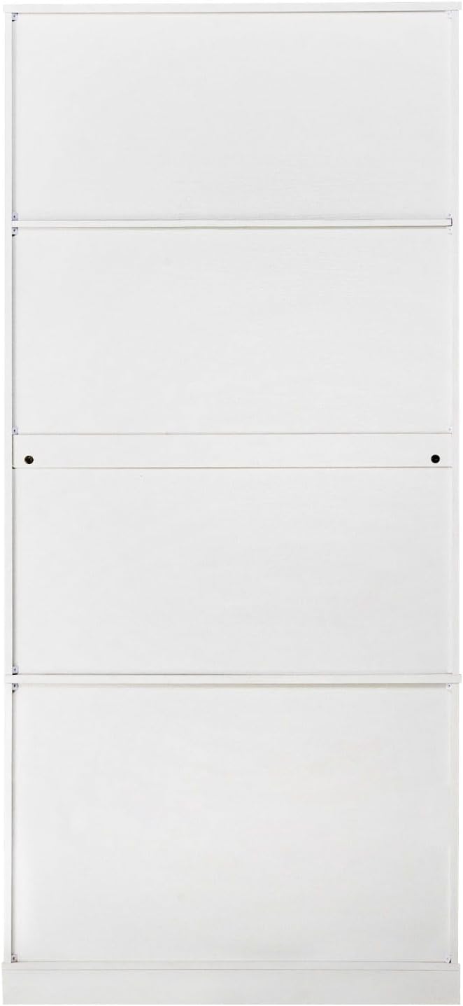 72" Fluted Kitchen Pantry Cabinet, Modern Storage Organizer with 2 Spaci...