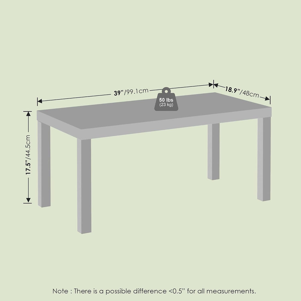 Bayan Coffee Table, Square Side Table or Small Spaces, Living Room, Black | 1...