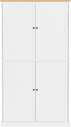 Spaco 71.3" Kitchen Pantry Cabinet,Freestanding Food Storage Cabinet with 2 Drawers and 8 Door Shelves,Versatile Buffet Sideboard for Kitchen,Dining Room. (White)