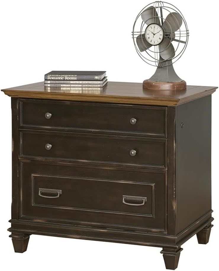 Martin Furniture Hartford Wood Lateral File with Locking Legal/Letter File Dr...