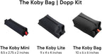 TOOLETRIES The Koby Lite Dopp Kit - Silicone Toiletry Organizer, Bathroom Travel Bag - Heavy-Duty Zipper, Leak Resistance, Easy to Clean - 9" x 4" x 4" - Charcoal