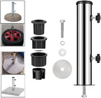 Granite Based Umbrella Stand for Outdoor Stability, Featuring Adjustable PVC Sleeves for Secure Fit