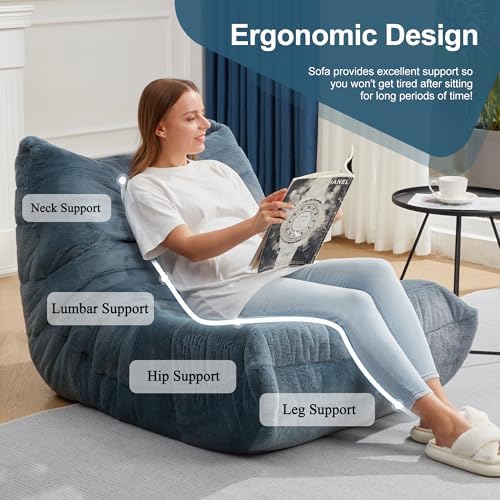 Hobestluk Big Bean Bag Chairs for Adults Fireside BeanBag Couch Togo Sofa | E...