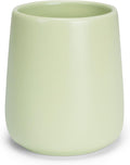 Bathroom Tumbler Cup Ceramic 13.5oz Reusable Toothbrush Cup 400ml,Toothbrush Holder Adequate for Your Bathroom (Green)