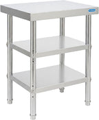 KUARBARR Stainless Steel Table Stainless Steel Prep Table 18 x 24 Inch, NSF Metal Commercial SS Kitchen Prep Worktable for Restaurant Kitchen Garage Warehouse