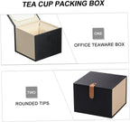 OHPHCALL Decorative Storage Box with Lid Tea Cup Packing Box for Teaware Storage Small Crafts and Jewelry Office Gift 5.31 X 5.31 X 4.33 in