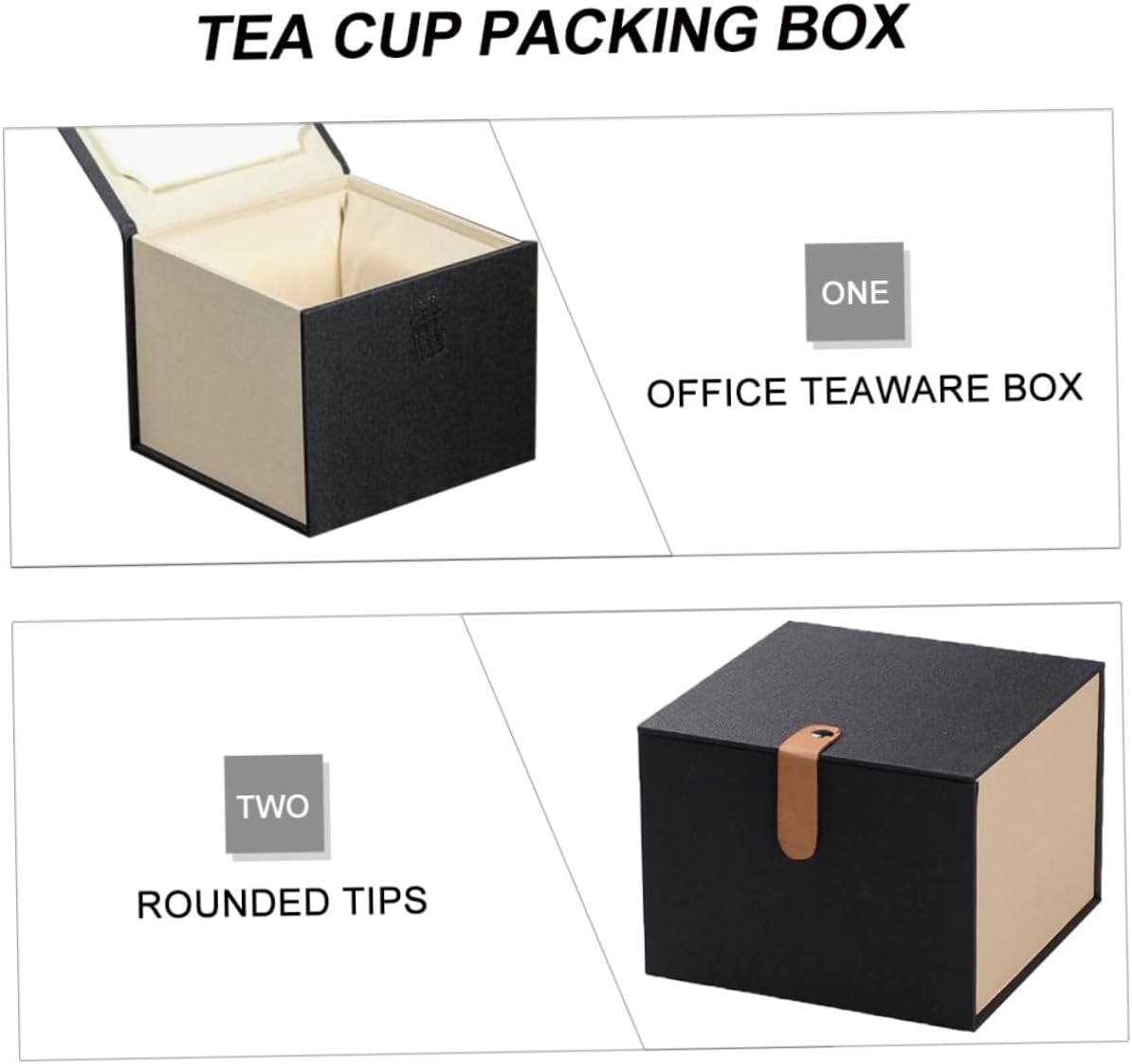 OHPHCALL Decorative Storage Box with Lid Tea Cup Packing Box for Teaware Storage Small Crafts and Jewelry Office Gift 5.31 X 5.31 X 4.33 in