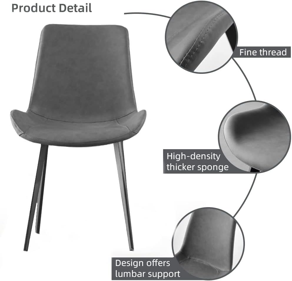 HIPIHOM Dining Chairs Set of 4, Modern Kitchen & Dining Room Chairs, Upho...