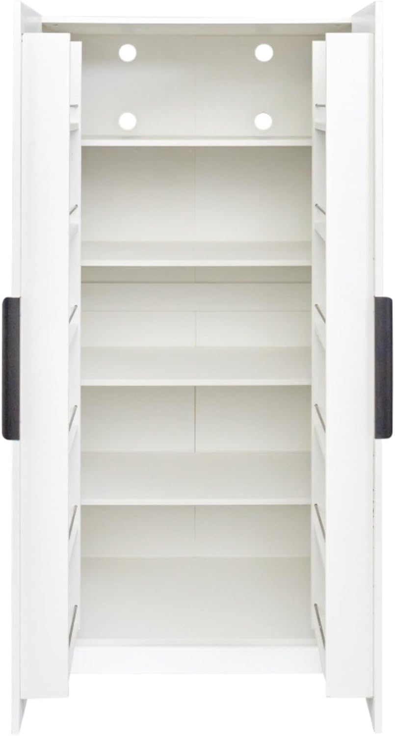 Standalone Pantry Cabinet Buffet Sideboard Cupboard with Double Doors, Multi-...
