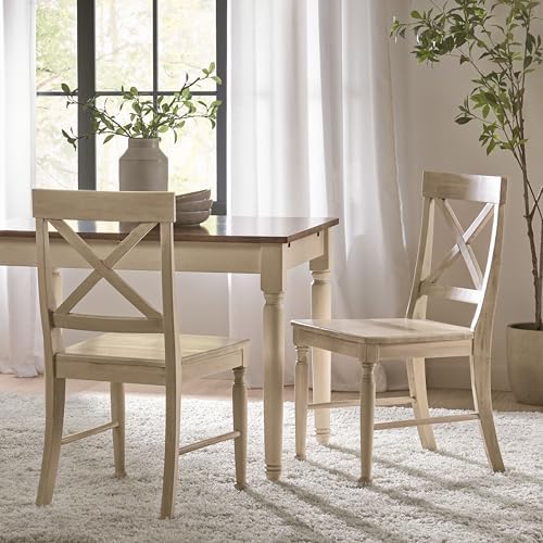 Christopher Knight Home Rovie Acacia Wood Dining Chairs, 2-Pcs Set, Antique W...