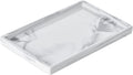 Vanity Bathroom Tray,Perfume Organizer Jewelry Plate Holder White Marble Tray Decorative Ceramic Rectangle Small Tray Serving Tray