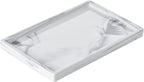 Vanity Bathroom Tray,Perfume Organizer Jewelry Plate Holder White Marble Tray Decorative Ceramic Rectangle Small Tray Serving Tray