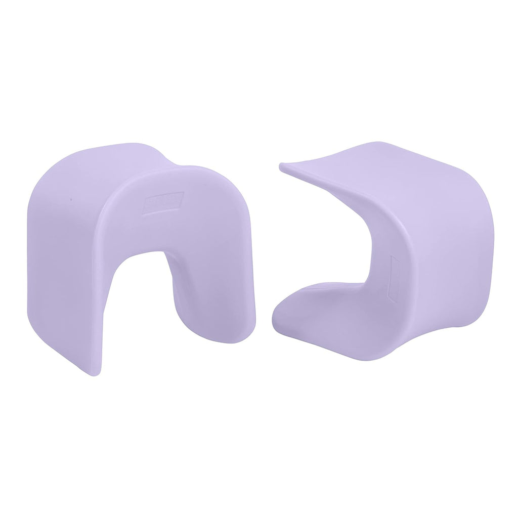 ECR4Kids Wave Seat Perch Stool, 14in - 15.1in Seat Height, Flexible Seating, Light Purple, 2-Pack