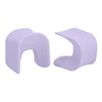 ECR4Kids Wave Seat Perch Stool, 14in - 15.1in Seat Height, Flexible Seating, Light Purple, 2-Pack