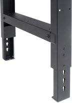 Global Industrial Adjustable Height Workbench C-Channel Leg, 60" W x 30" D, 1-3/4" 12-Gauge Steel Top with Square Edge, 2000 Lbs. Capacity, Black, Industrial Workbench