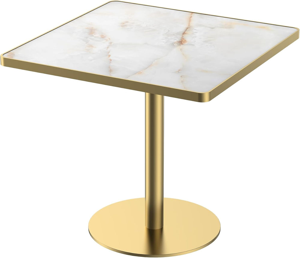 SSLine Marble Square Dining Table,31.5" Tulip Table Bistro Table for 2-4...