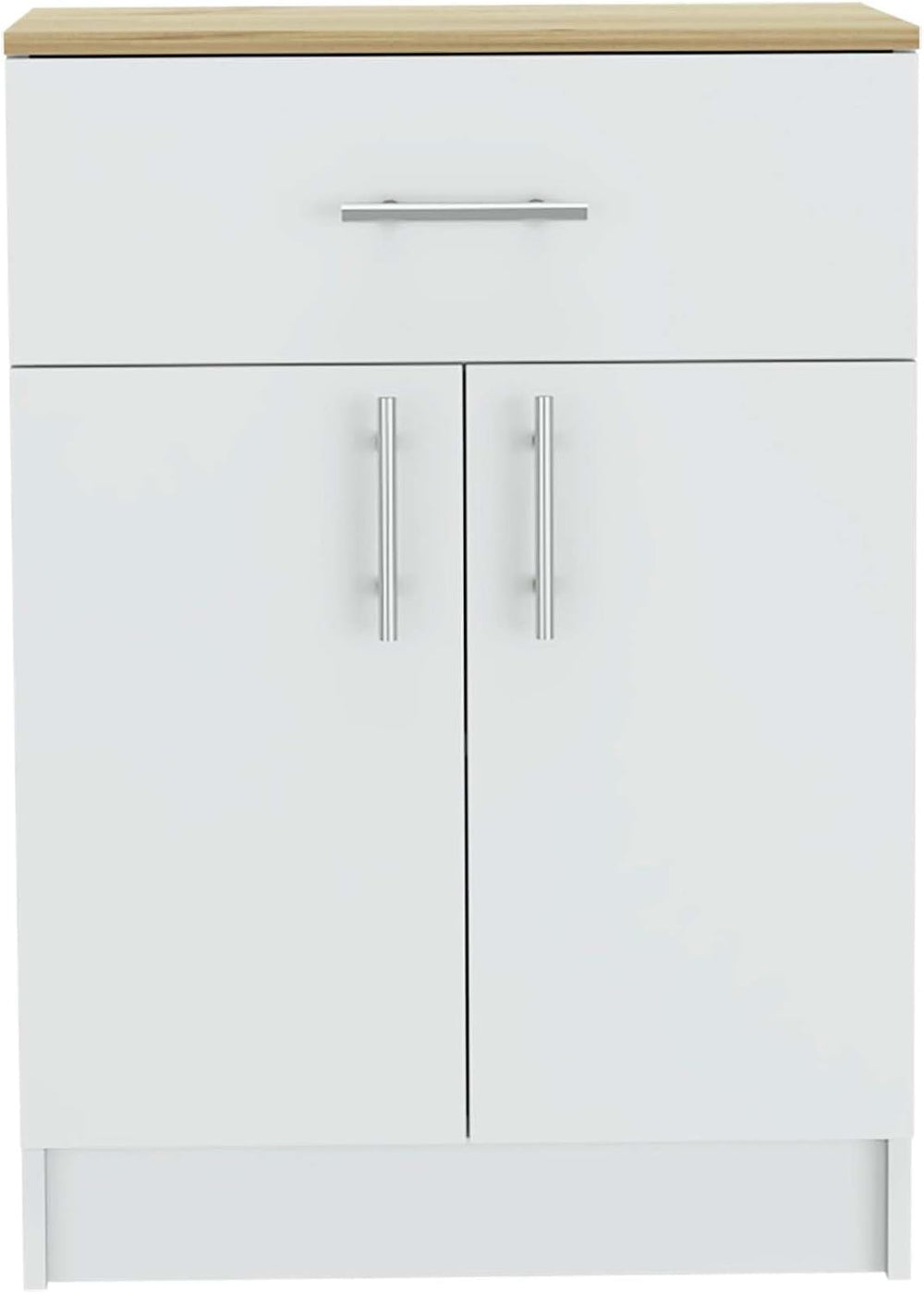 2 Piece Kitchen Set with Island Table and Pantry Cabinet | Includes pre-drill...