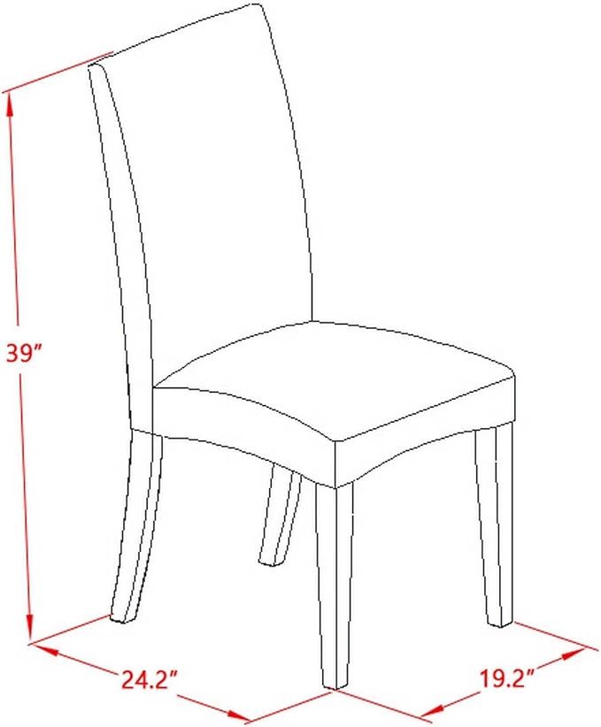 East West Furniture AMDA3-BCH-C 3 Piece Kitchen Table Set for Small Spaces Contains a Round Dining Room Table with Pedestal and 2 Linen Fabric Upholstered Chairs, 36x36 Inch, Black & Cherry